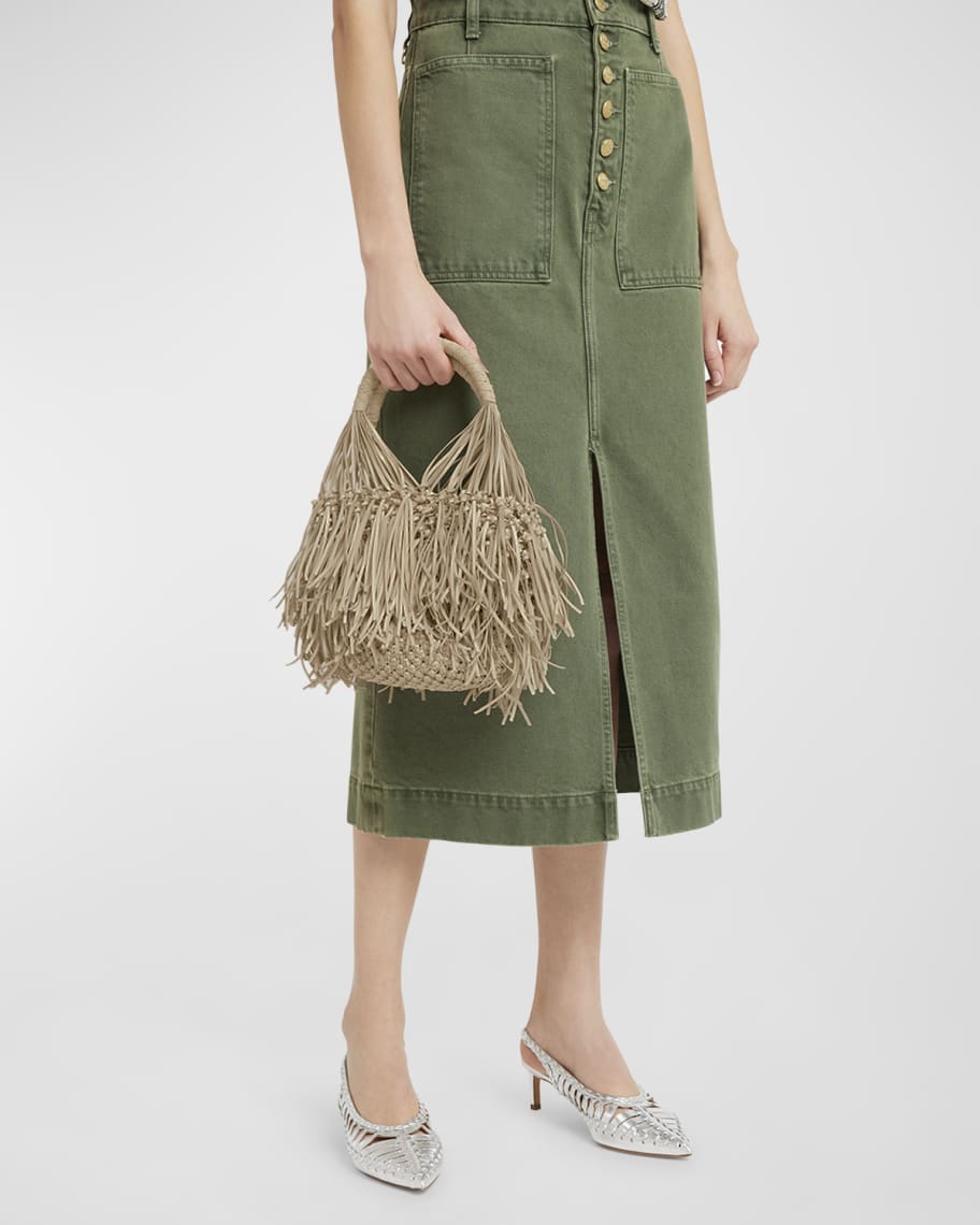 Image 3 of 6: Valeria Small Fringe Hobo Bag