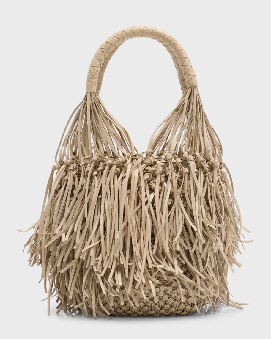 Image 1 of 6: Valeria Small Fringe Hobo Bag