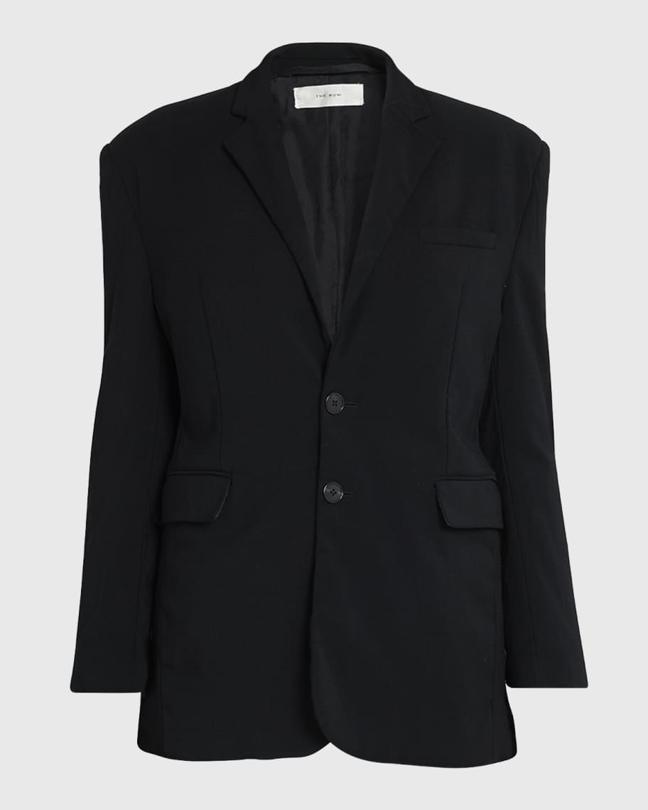 THE ROW Zonen Single-Breasted Wool Blazer Jacket | Neiman Marcus