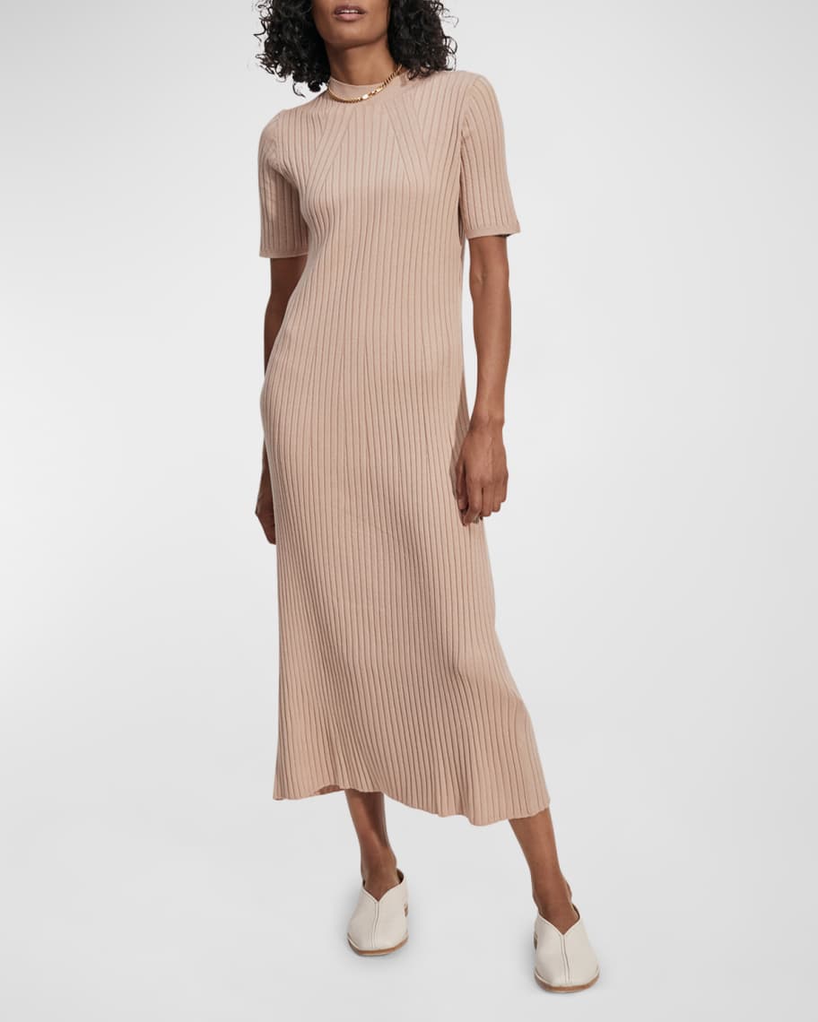 Varley Maeve Rib-Knit Midi Dress | Neiman Marcus
