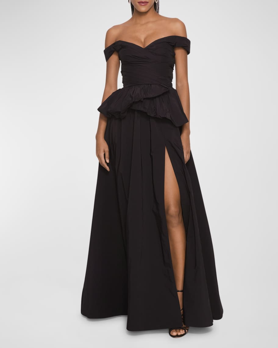 marchesa notte floral peplum dress MARCHESA NOTTE pink FLORAL STRAPLESS EVENING GownDress 0 XS
