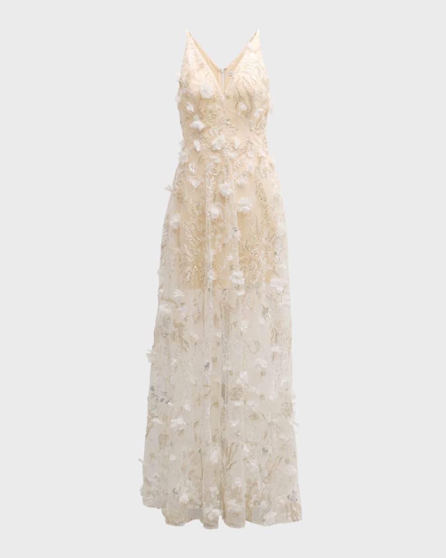 Dress the population new arrivals sidney embellished lace gown