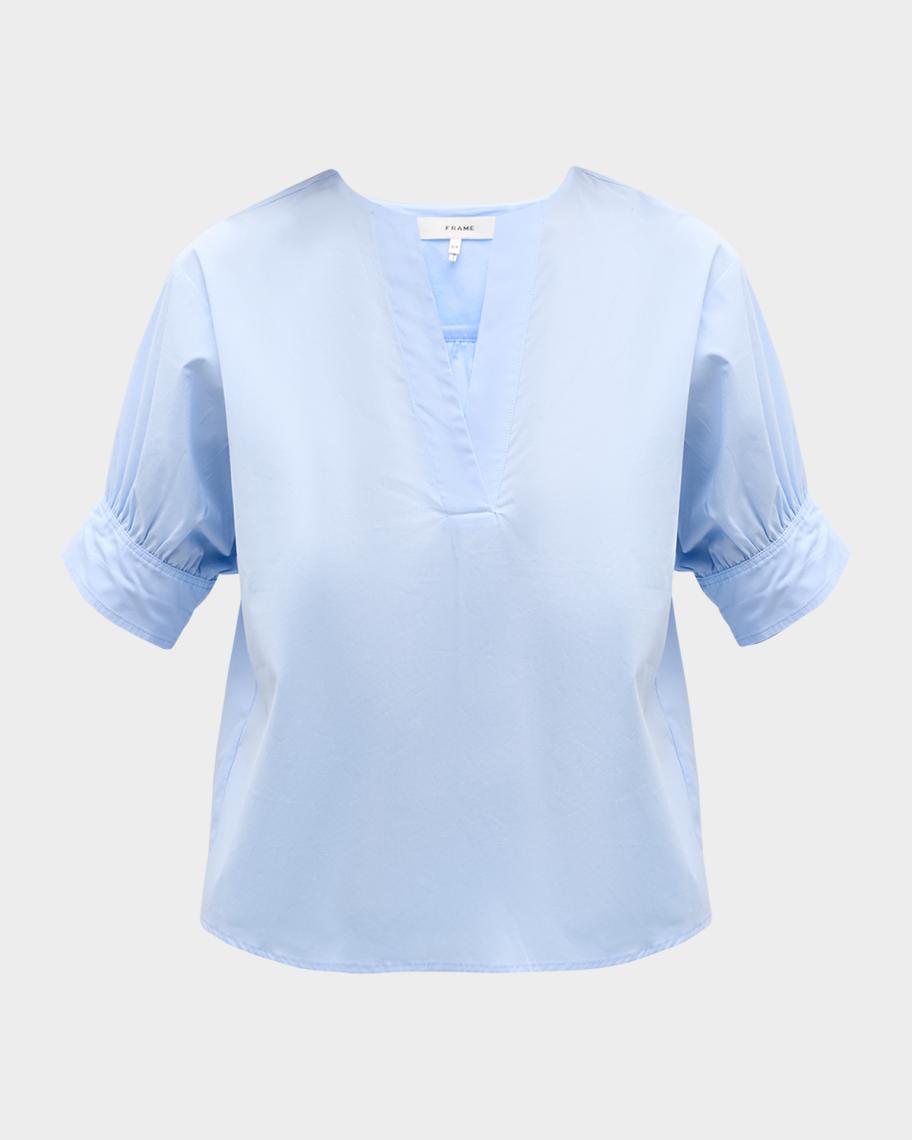 FRAME V-Neck Popover Top | Neiman Marcus