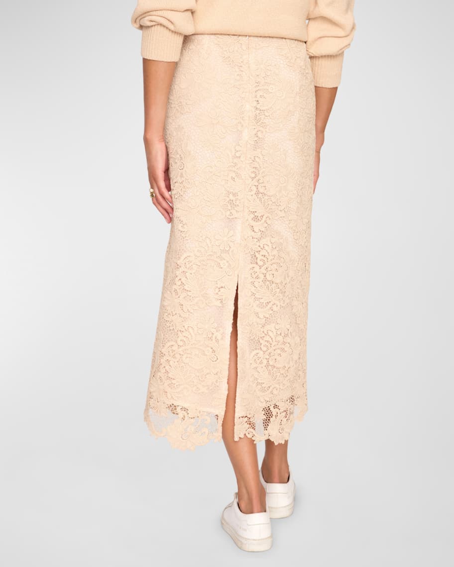 Image 2 of 2: Mara Straight Lace Midi Skirt