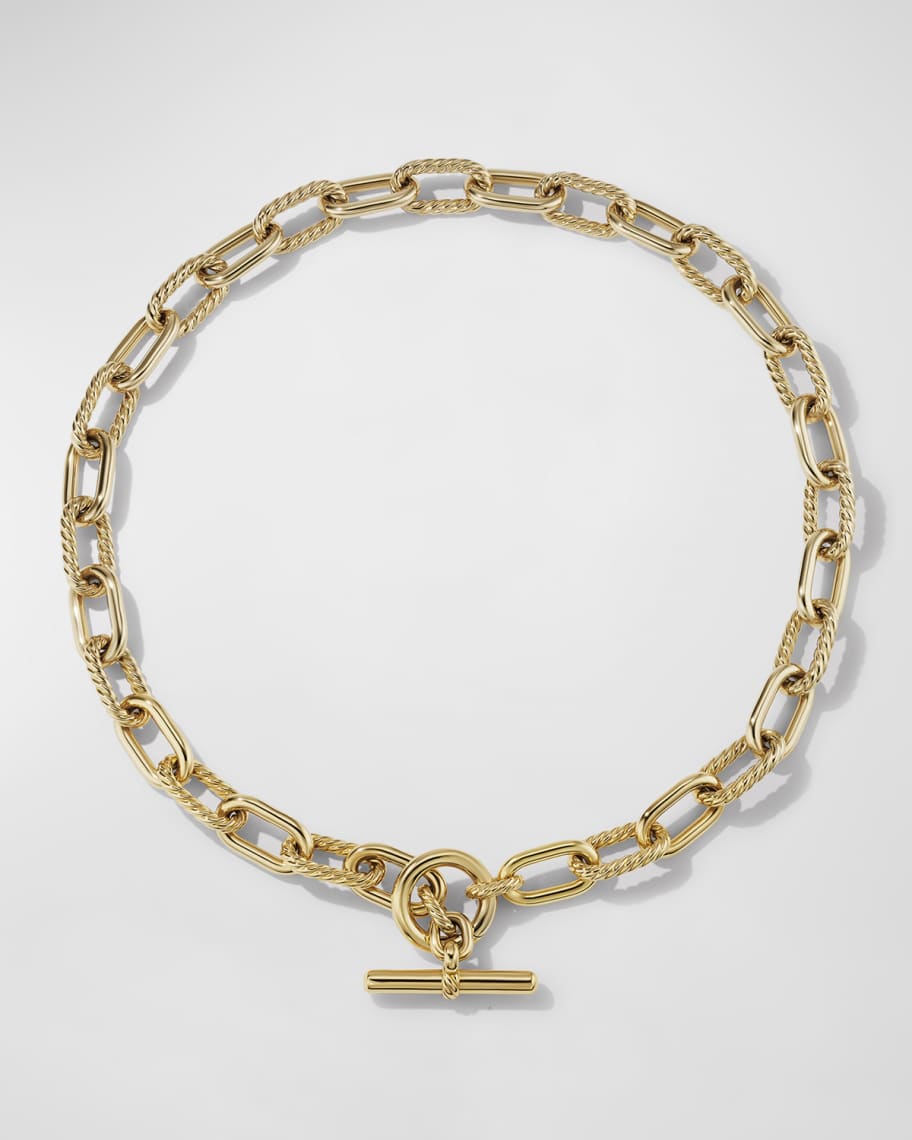 David Yurman DY Madison Toggle Chain Necklace in 18K Gold, 11mm, 20"L
