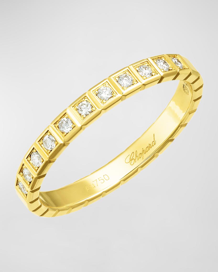 Chopard Ice Cube 18K Yellow Gold Mini Diamond Ring | Neiman Marcus