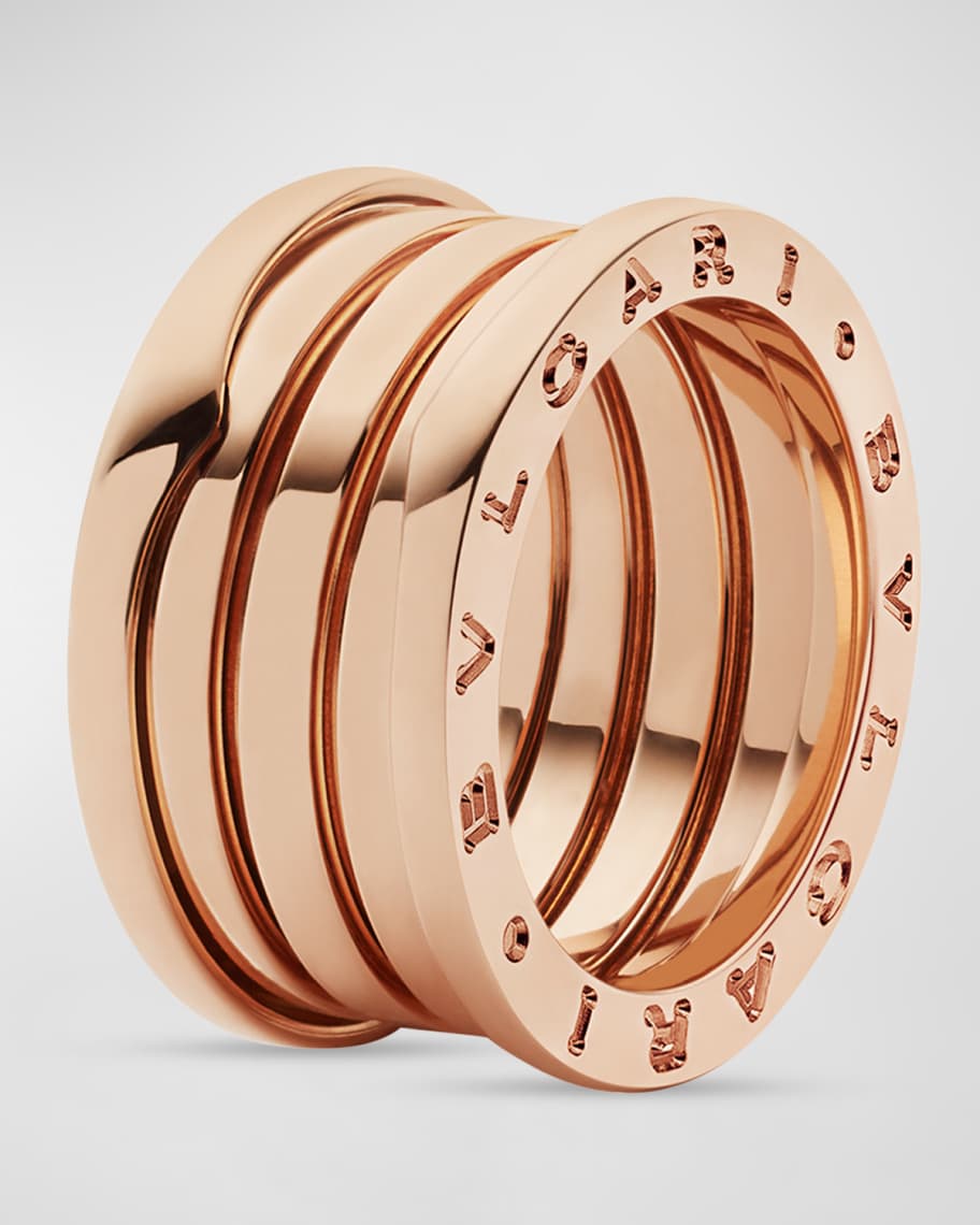 BVLGARI B.Zero1 18k Rose Gold 4-Band Ring, Size 52 | Neiman Marcus