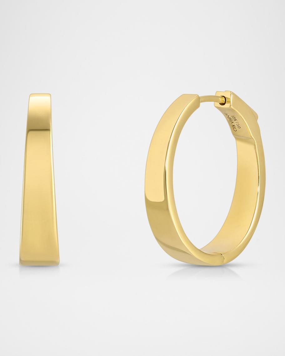 アクセサリー k18Yellow Gold Hoop Earrings 2x40mm Anita Ko Plain Meryl Hoop Earrings in 18K Yellow Gold | Neiman Marcus