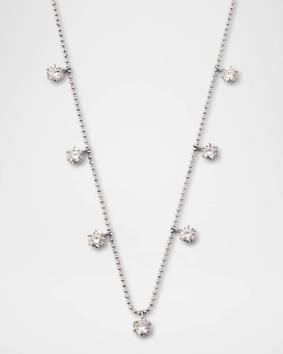 Graziela Small Floating Diamond Necklace in White Gold main image 1