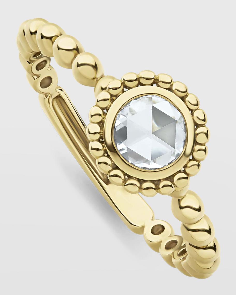 LAGOS 18k Covet Diamond 5mm Rose-Cut Stack Ring, Size 7 | Neiman Marcus
