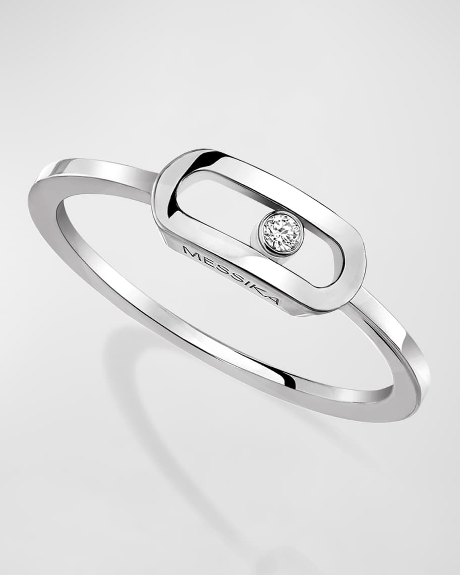 Image 1 of 5: Move Uno 18K White Gold 1-Diamond Ring