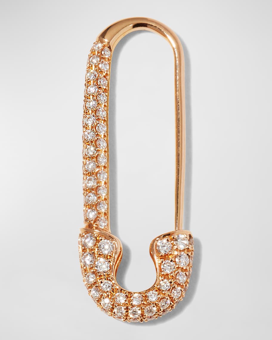 Anita Ko 18k Diamond Safety Pin Earring, Single | Neiman Marcus