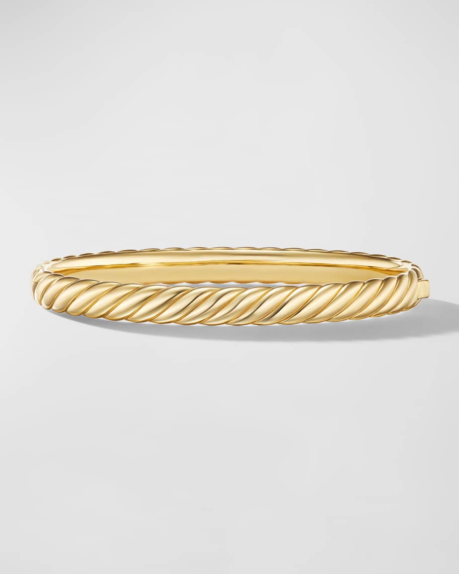 David Yurman Sculpted Cable Bracelet in 18K Gold, 6mm