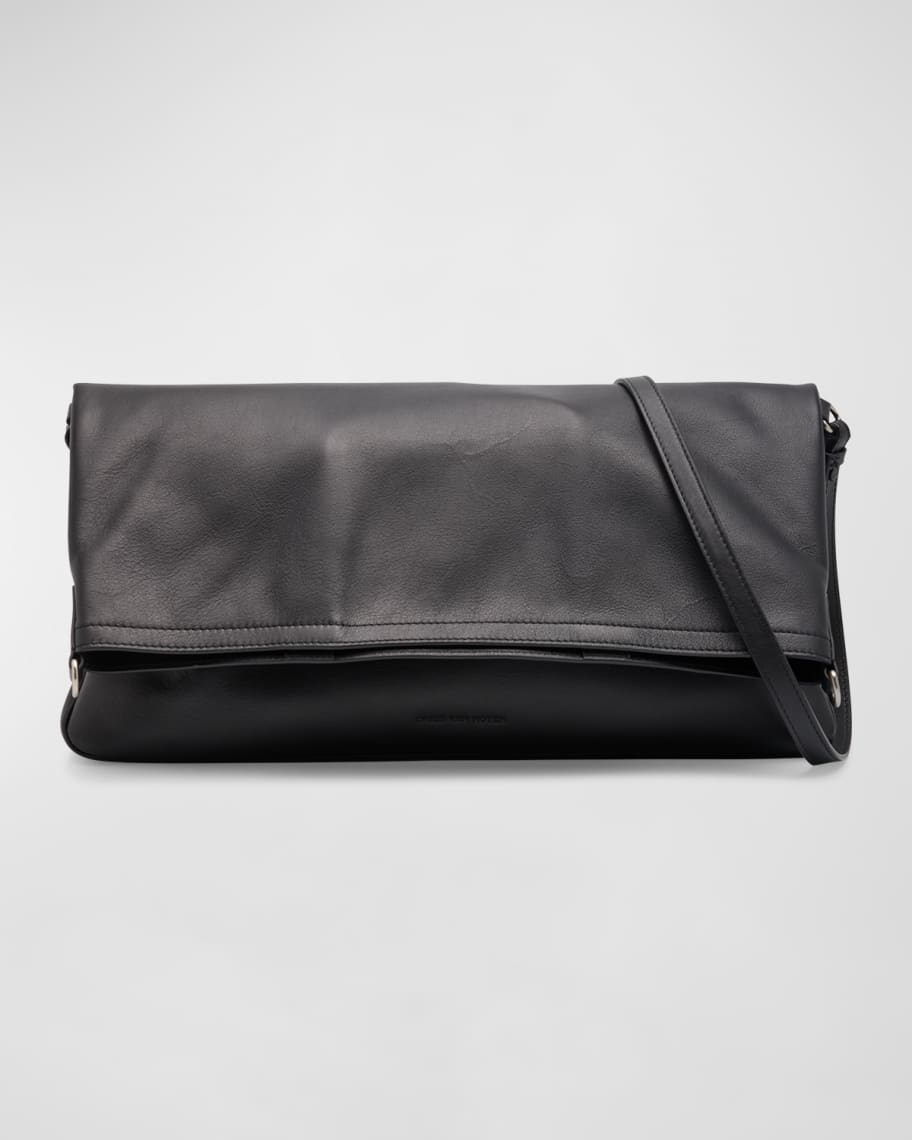 Dries Van Noten Men's Folded Leather Crossbody Bag | Neiman Marcus