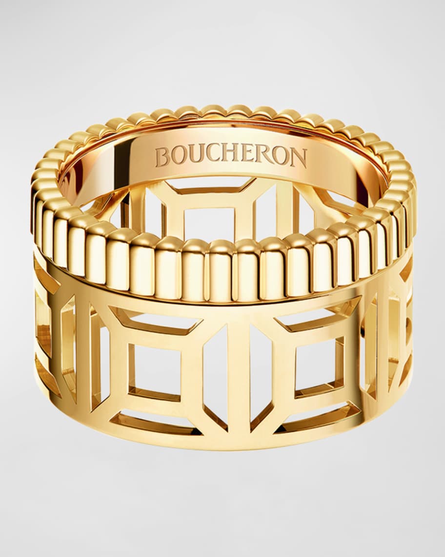 Boucheron Quatre 18K Yellow Gold Radiant Edition Openwork Ring