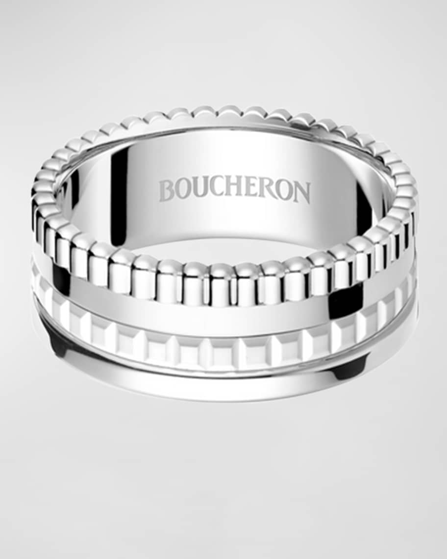 Boucheron Quatre 18K White Gold Narrow Ring | Neiman Marcus