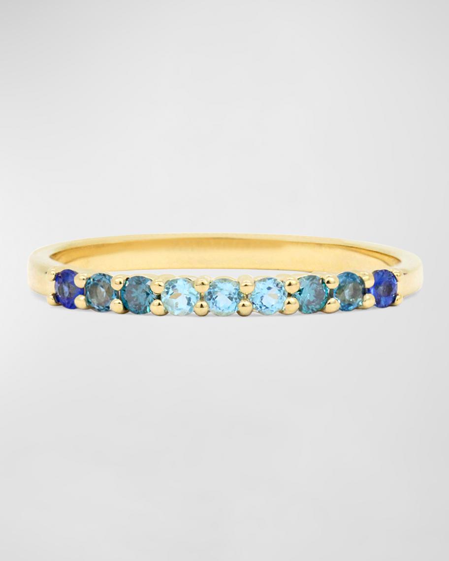 Stevie Wren 14K Multihued Gem and Diamond Stack Ring | Neiman Marcus