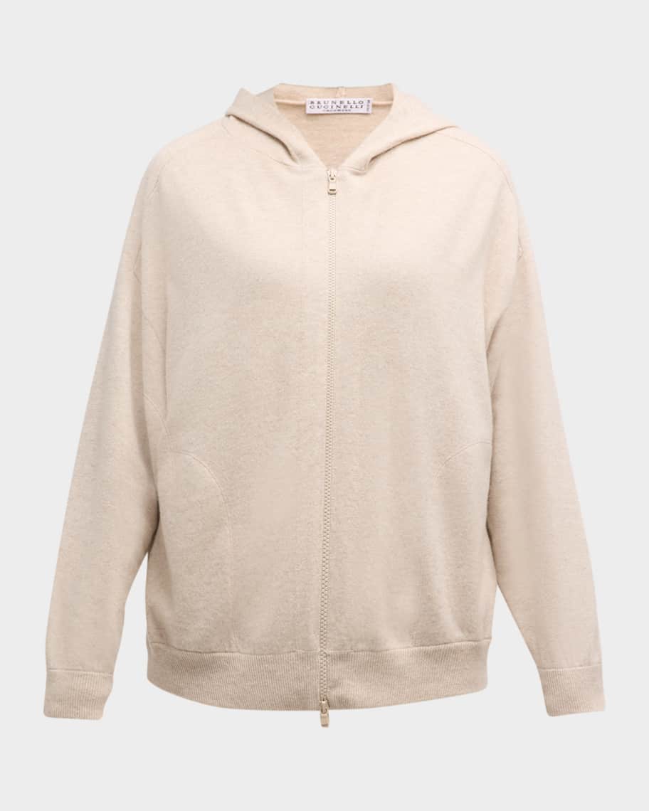 Brunello Cucinelli 2 Ply Cashmere Zip-Up Hoodie | Neiman Marcus