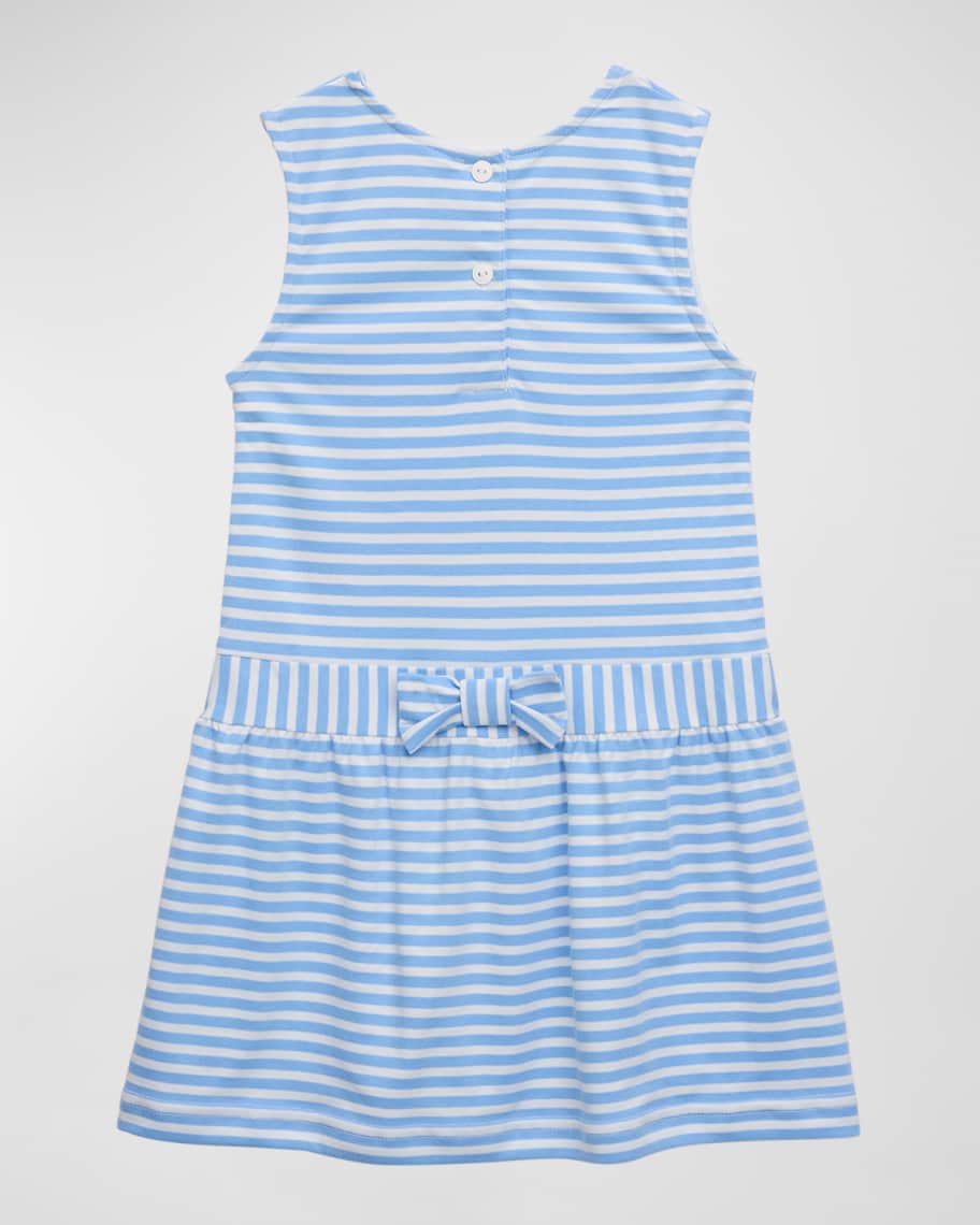 Image 2 of 5: Girl's Tulip Applique Sleeveless Knit Dress, Size 2-6