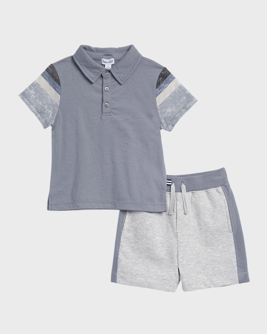 Splendid Boy's Stormy Stripe Shorts Set, Size 2-4 | Neiman Marcus