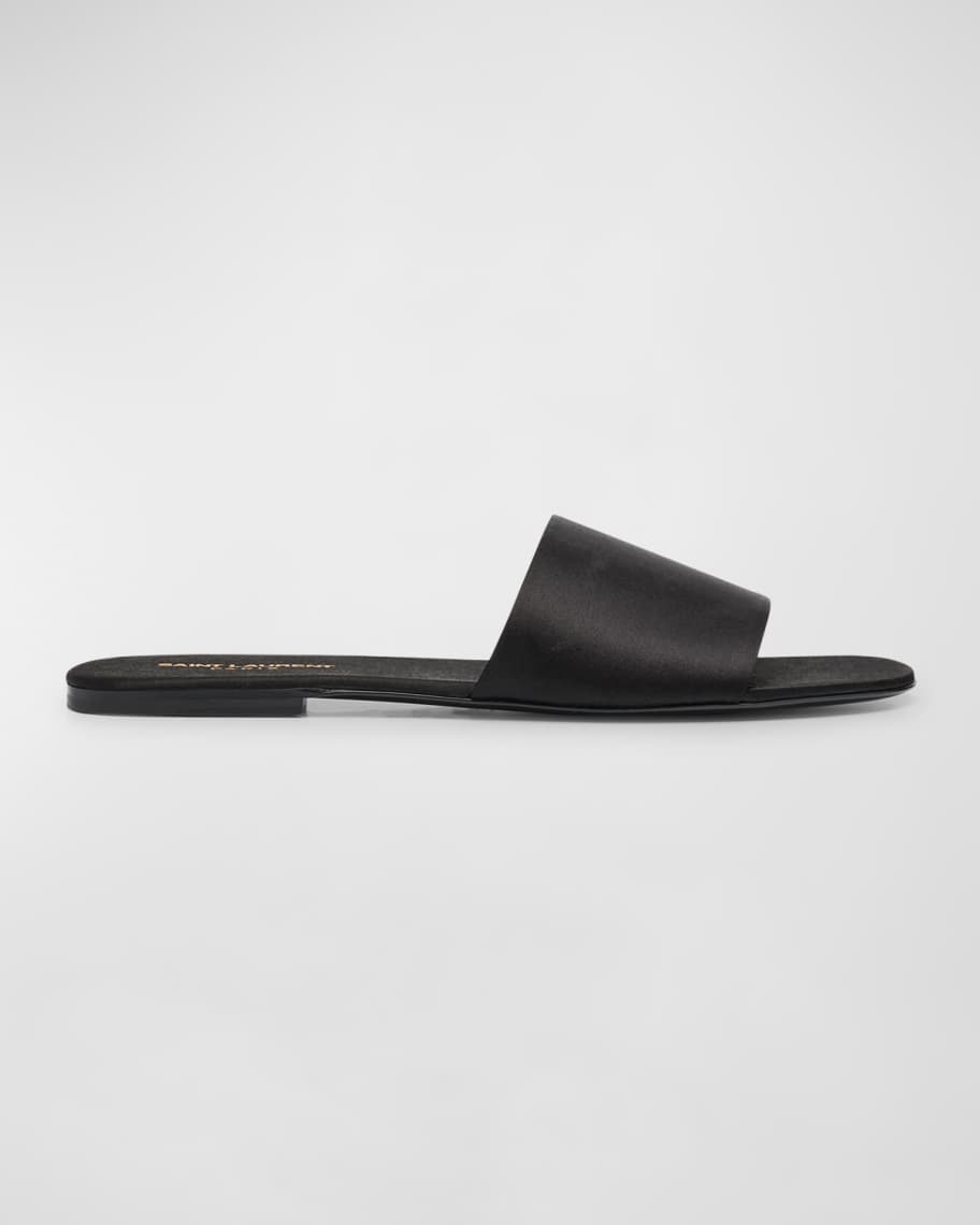 SAINT LAURENT ◆ Kouros Slides Kouros Slide Sandals Brown | The Webster
