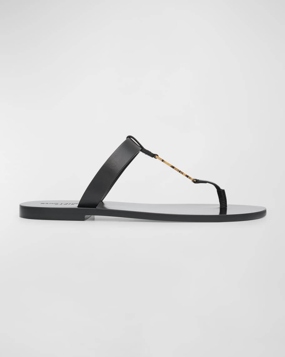 SAINT LAURENT Nu Pieds 05 レザーサンダル ブラック Tribute Nu Pieds 05 leather sandals in black - Saint Laurent