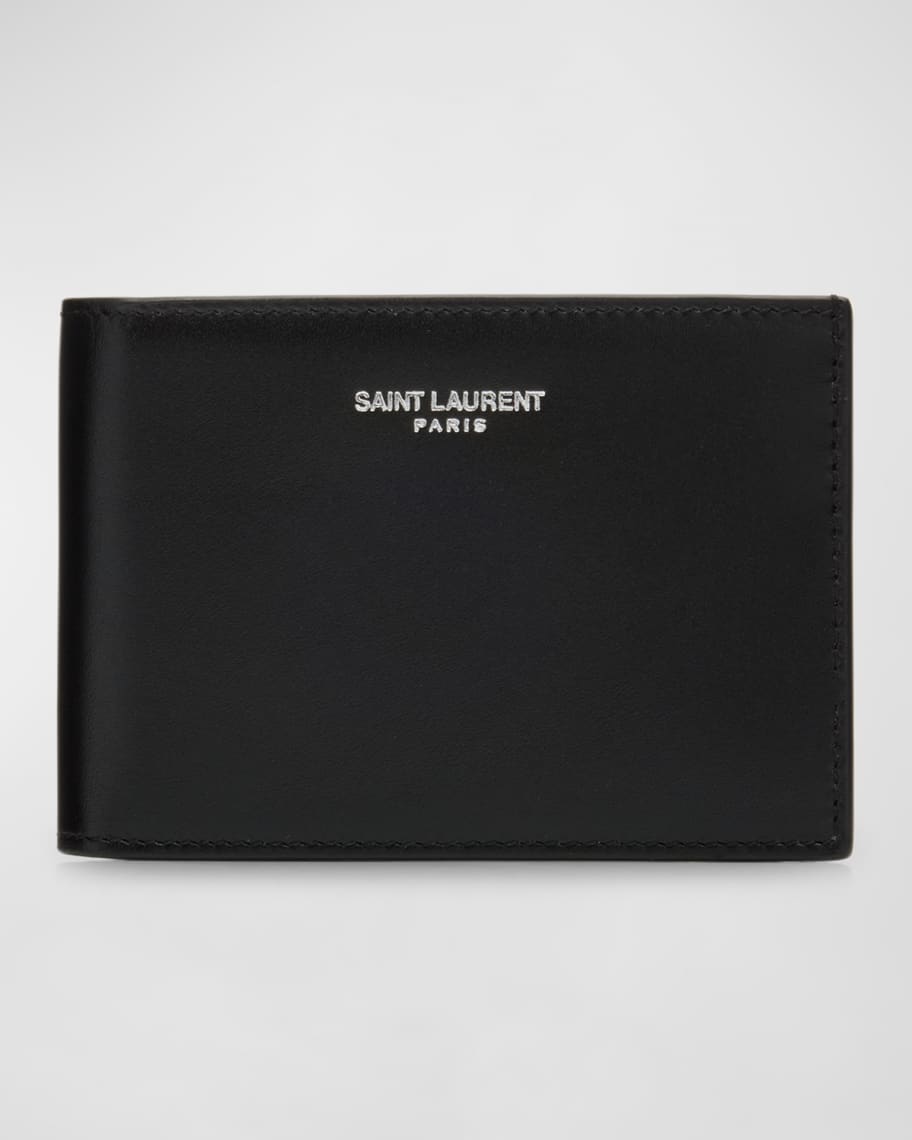 Gift Ideas for Men: Stylish Apparel and Accessories for Men - Saint Laurent Men's Logo Leather Bifold Wallet