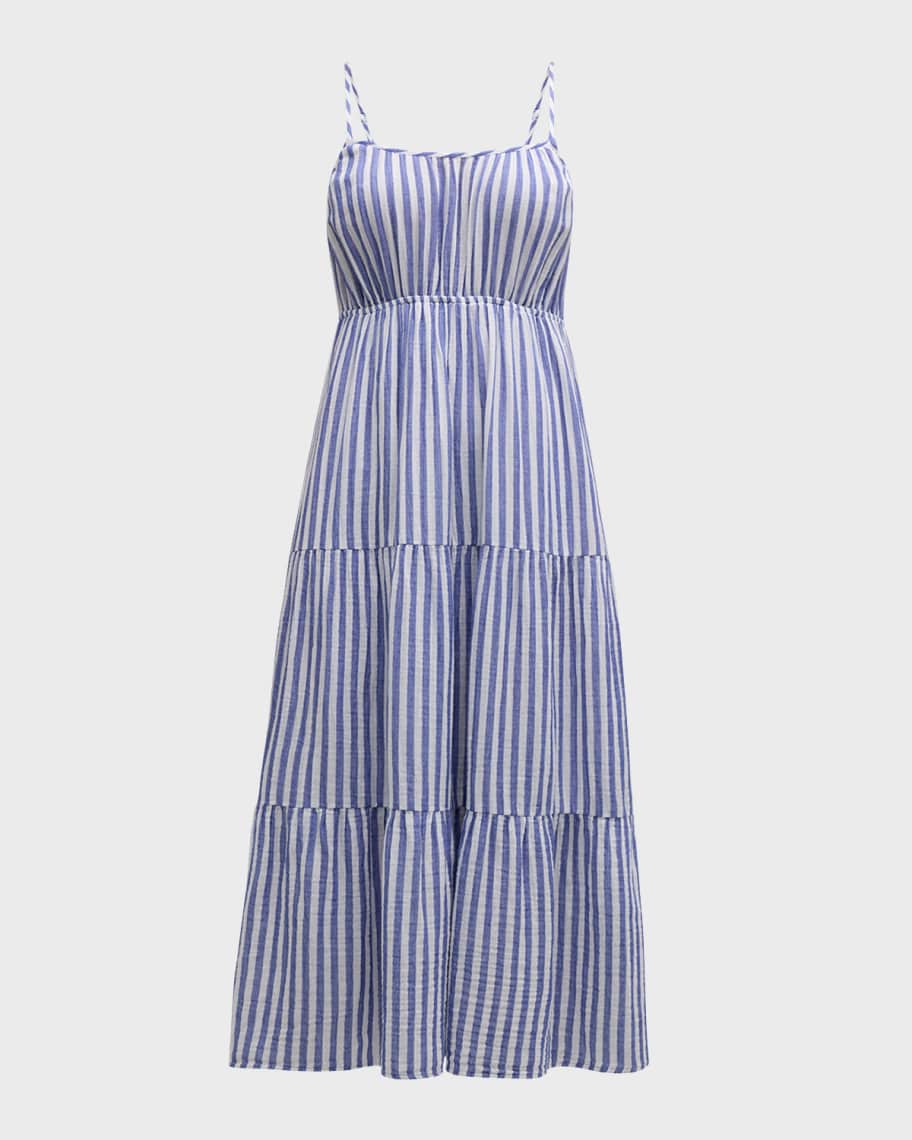 Image 1 of 6: Blakely Striped Midi Dress