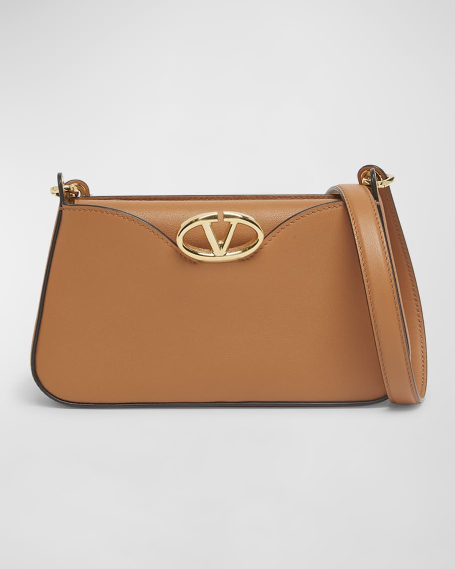 Valentino Garavani Women Black Leather Vlogo Crossbody Bag