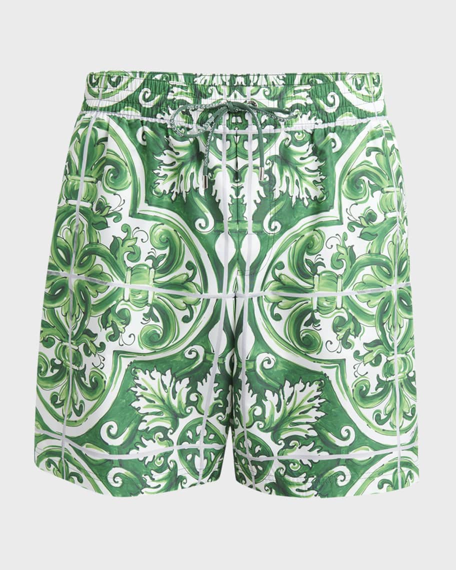 Dolce & Gabbana Black Polyester Drawstring Men Shorts Swimwear