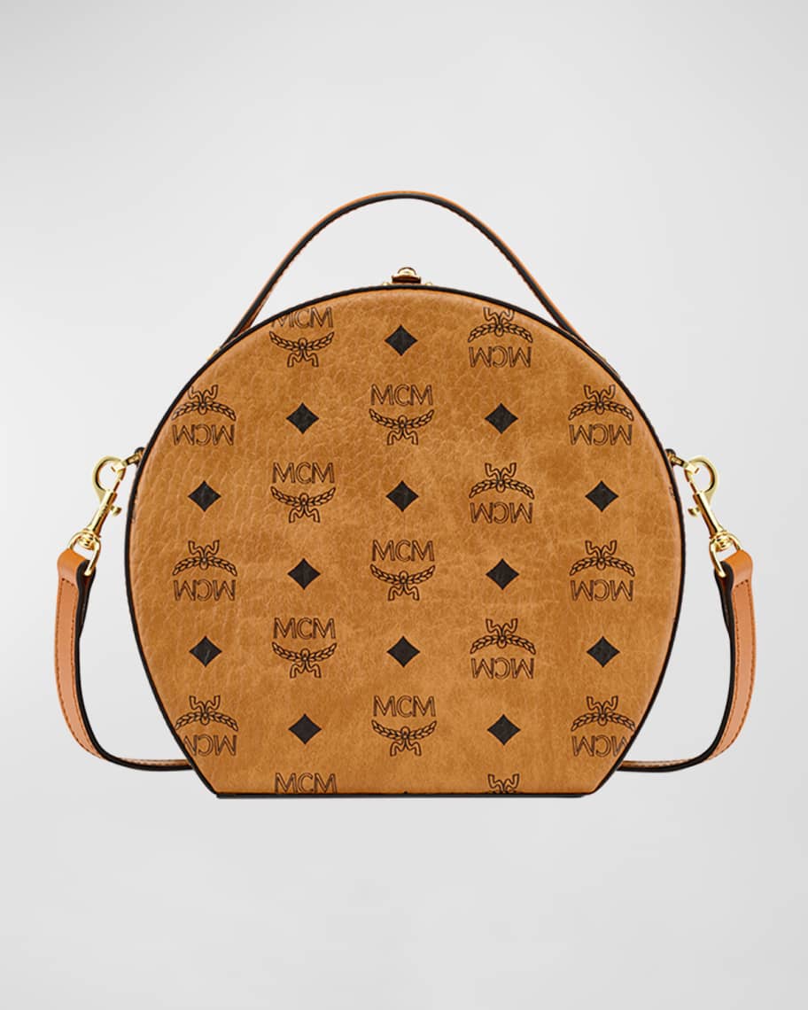 MCM Mini Visetos Monogram Hat Box Crossbody Bag Neiman Marcus