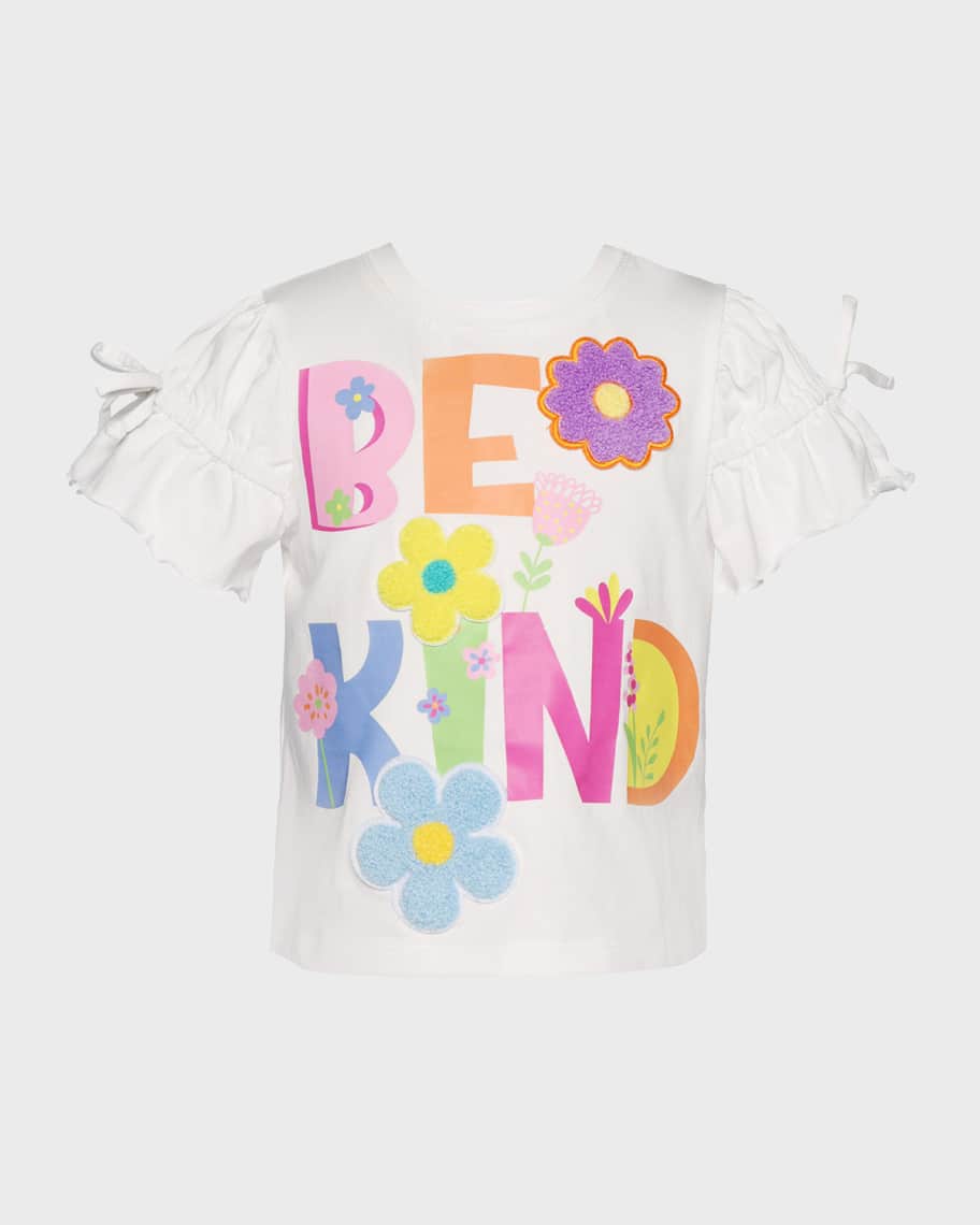 Image 1 of 3: Girl's Be Kind Graphic T-Shirt, Size 2T-6