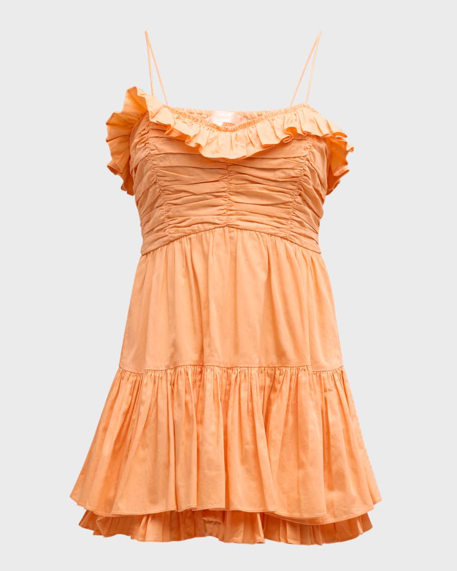 linny mini dress Loveshackfancy Linny Mini Dress In Orange - 30% Off