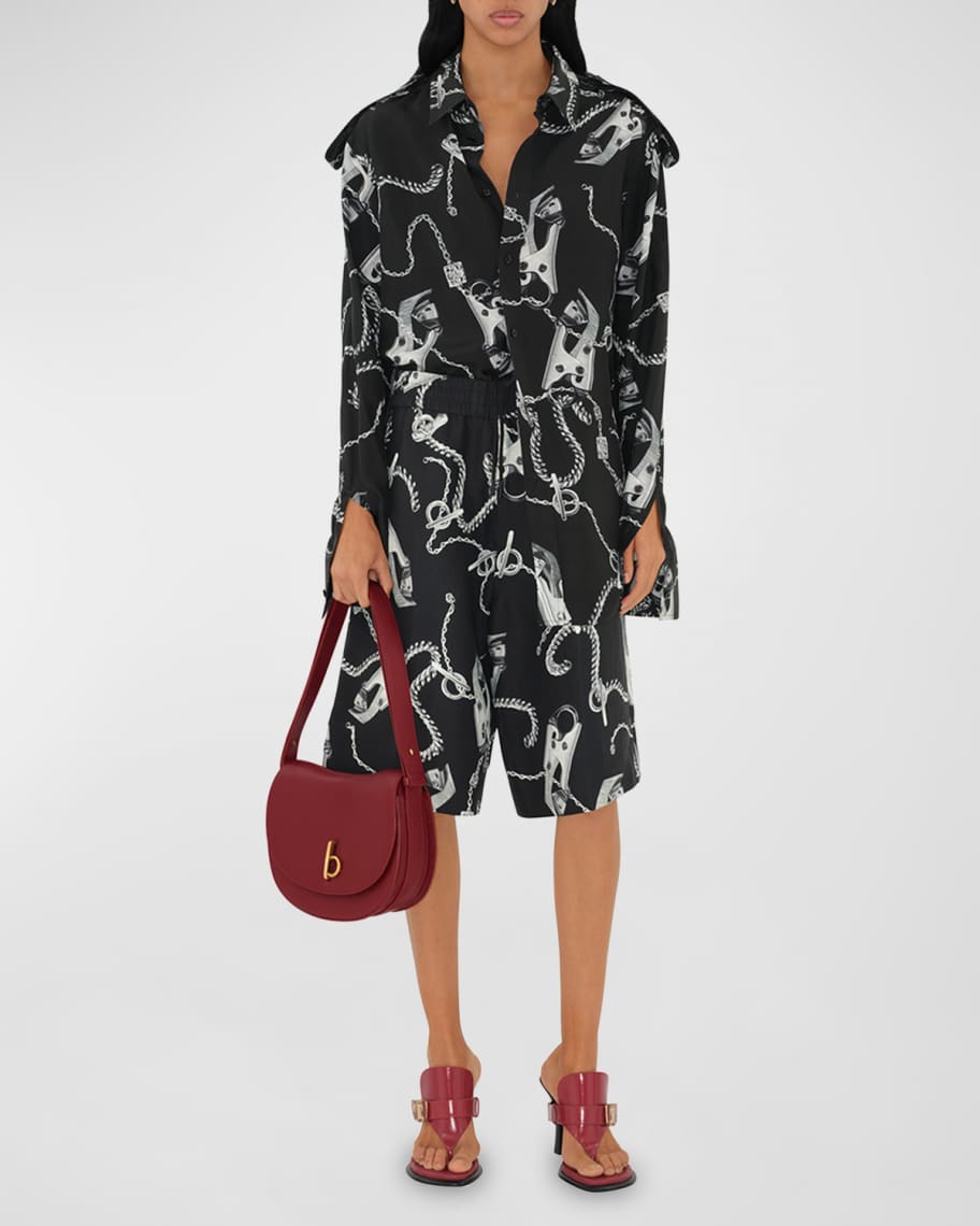 Image 3 of 5: Rocking Horse Leather Saddle Crossbody Bag