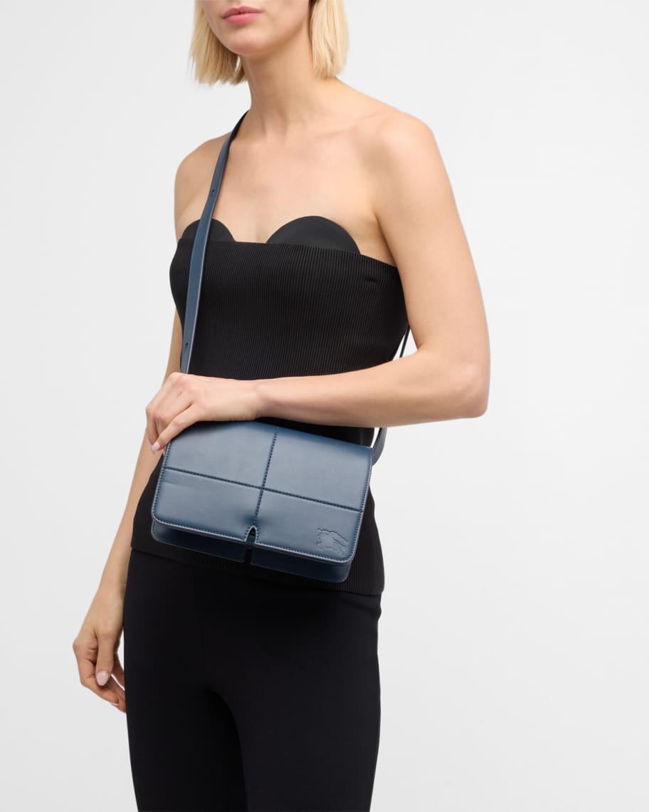 Image 2 of 6: Snip Flap Leather Shoulder Bag