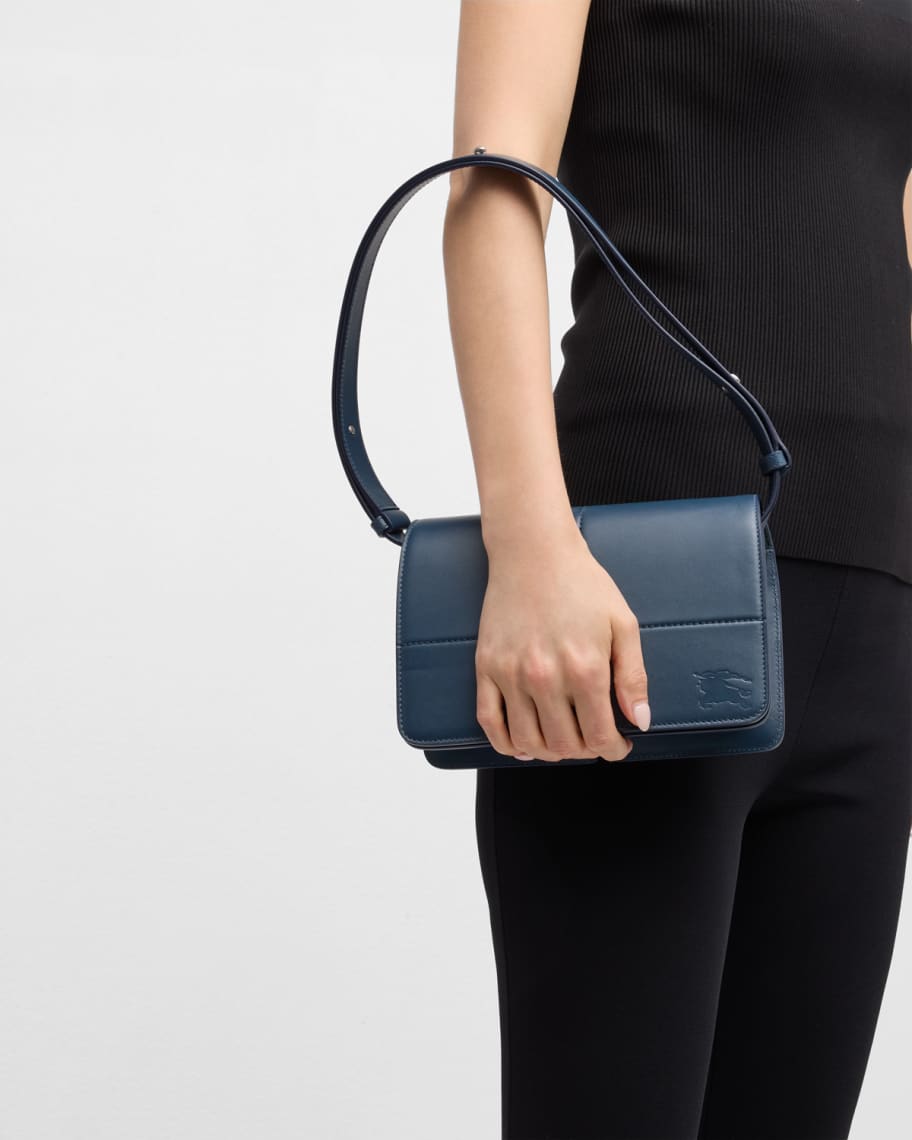 Image 3 of 6: Snip Flap Leather Shoulder Bag