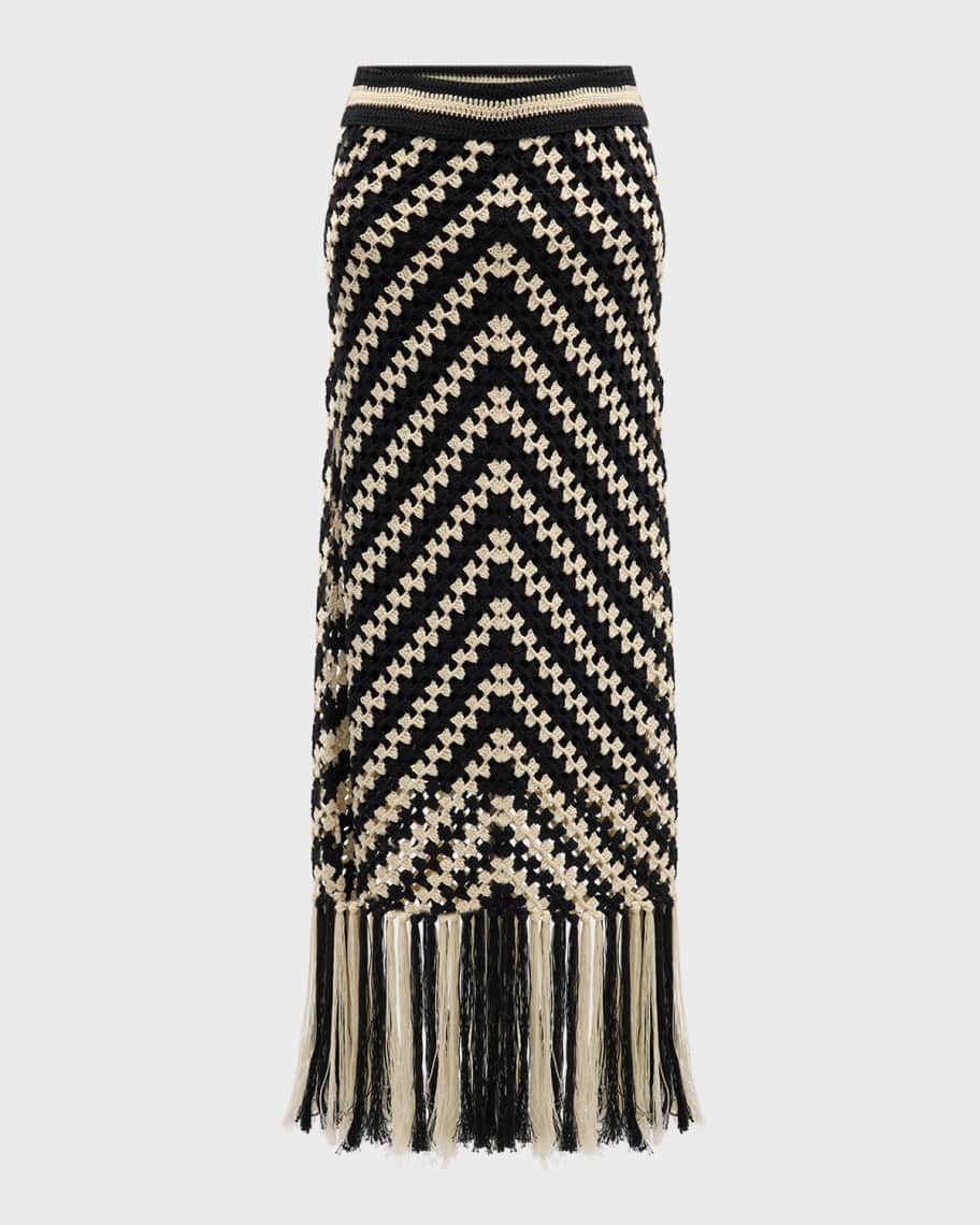 ワンピース Zimmermann Halliday Hand Crochet Dress (9760DSS241 CHV) Zimmermann Halliday Hand-Crocheted Midi-Dress | Saks Fifth