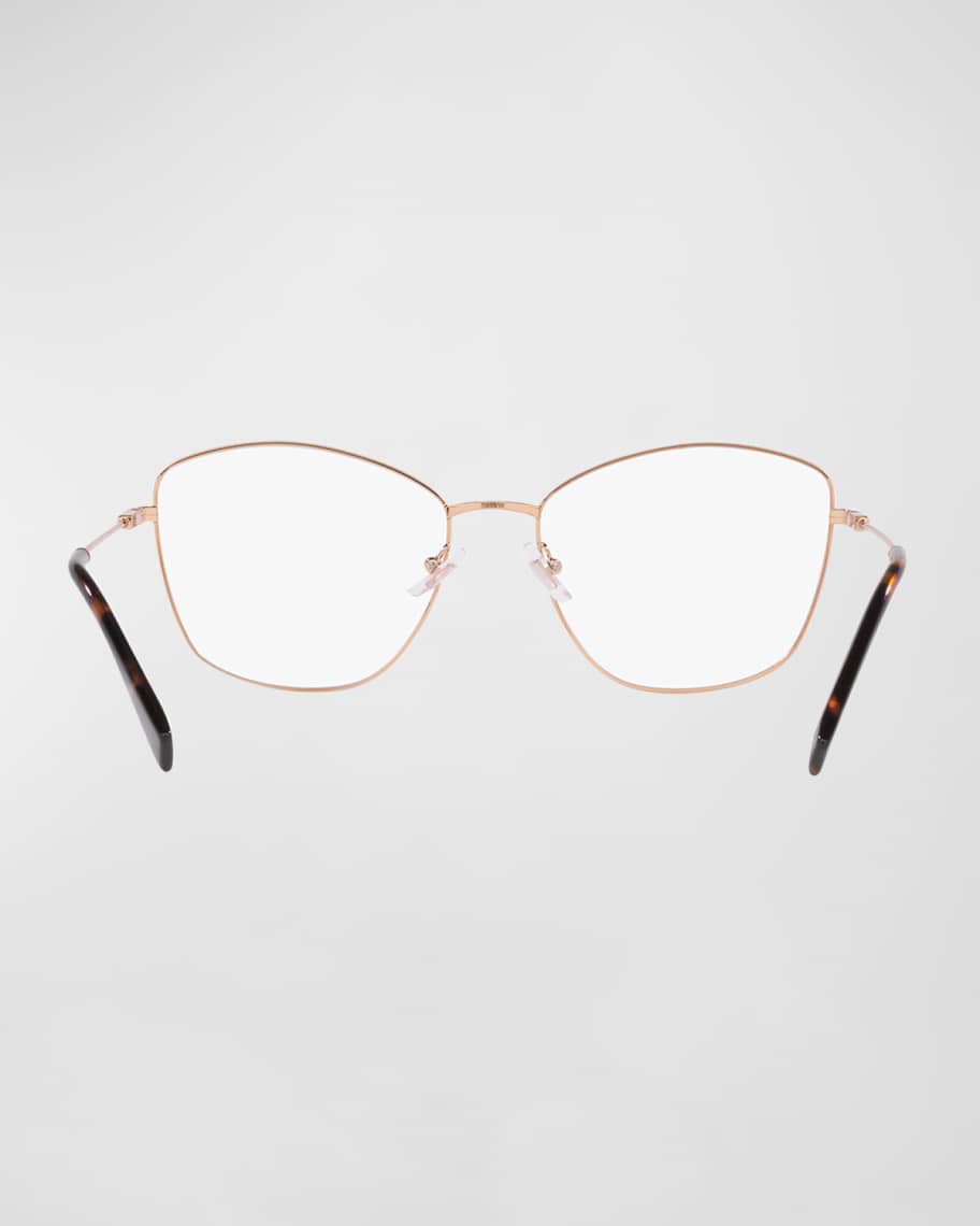 Image 3 of 5: Rose Gold Steel & Plastic Butterfly Optical Glasses