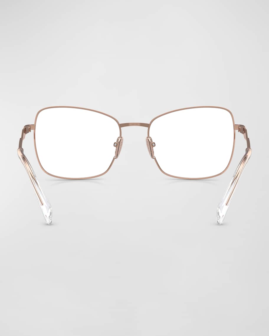 Image 3 of 4: Rose Gold Steel & Plastic Butterfly Glasses