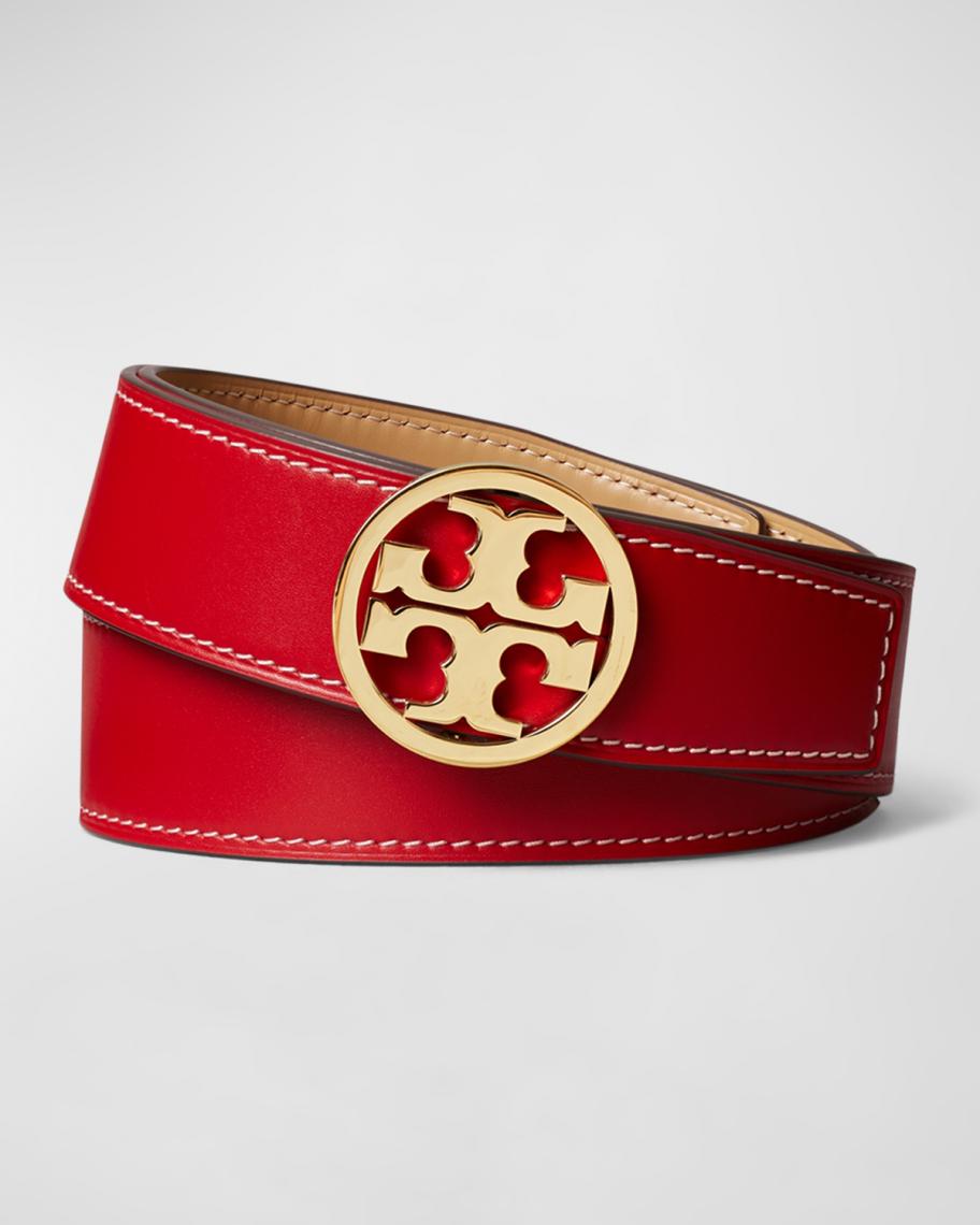 Tory Burch Miller Reversible Smooth Leather Belt | Neiman Marcus display picture 3
