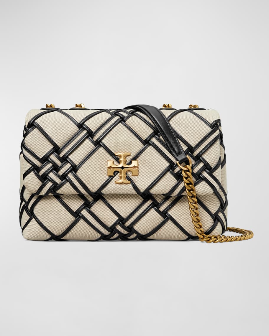 Tory Burch Kira Small Woven Canvas Convertible Shoulder Bag