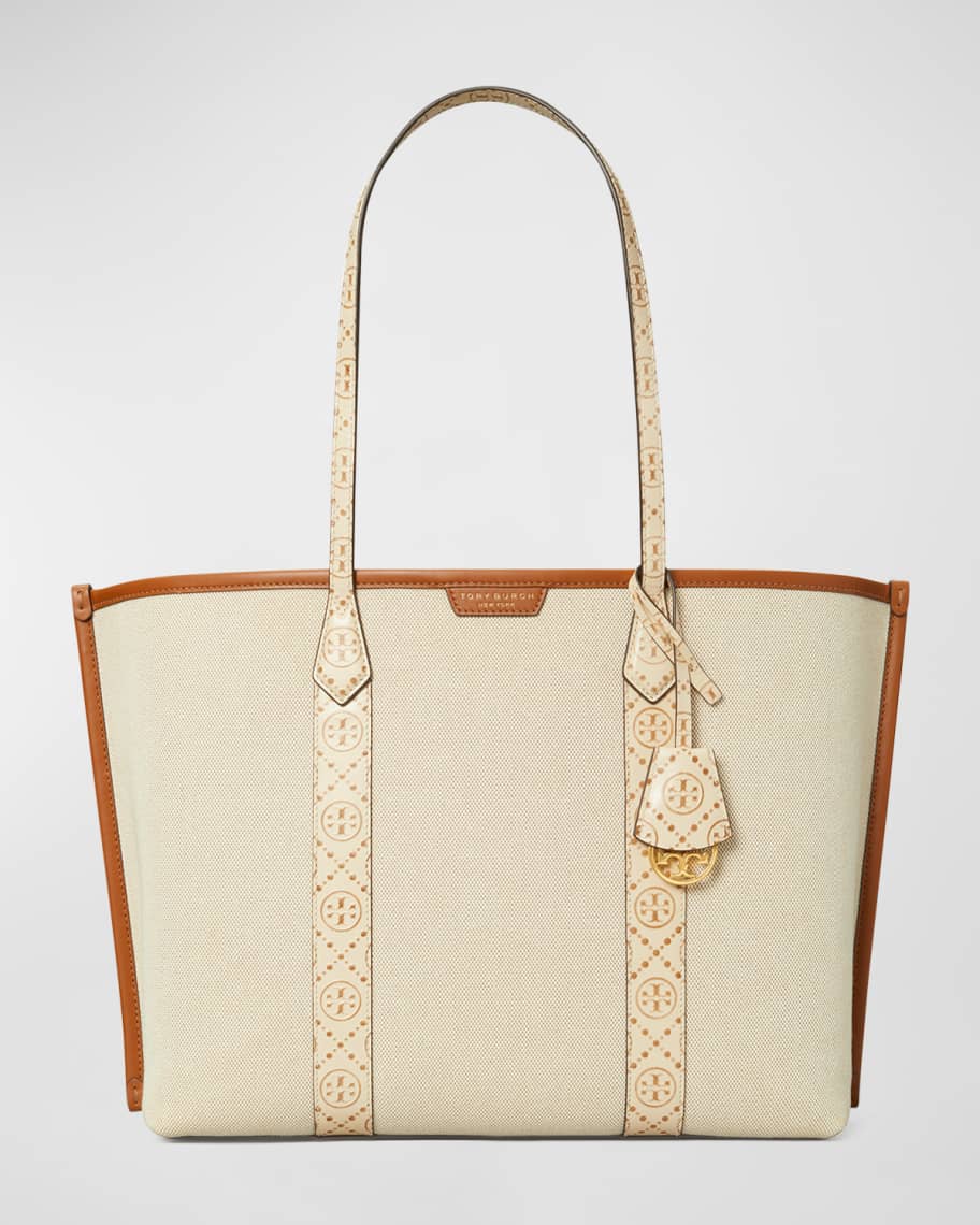 Tory Burch Perry Canvas Monogram Tote Bag | Neiman Marcus
