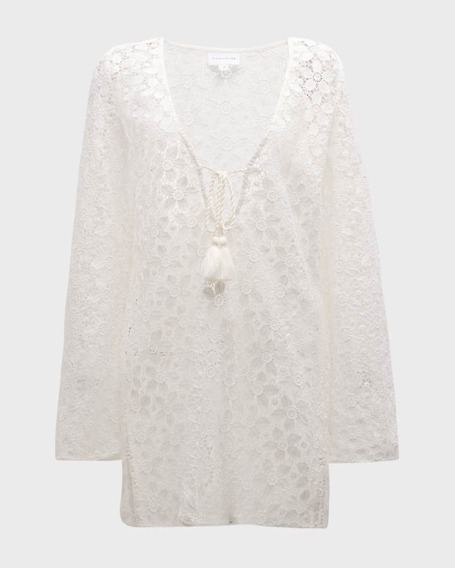 Image 2 of 6: Rosie Floral Lace Sun Dress Coverup