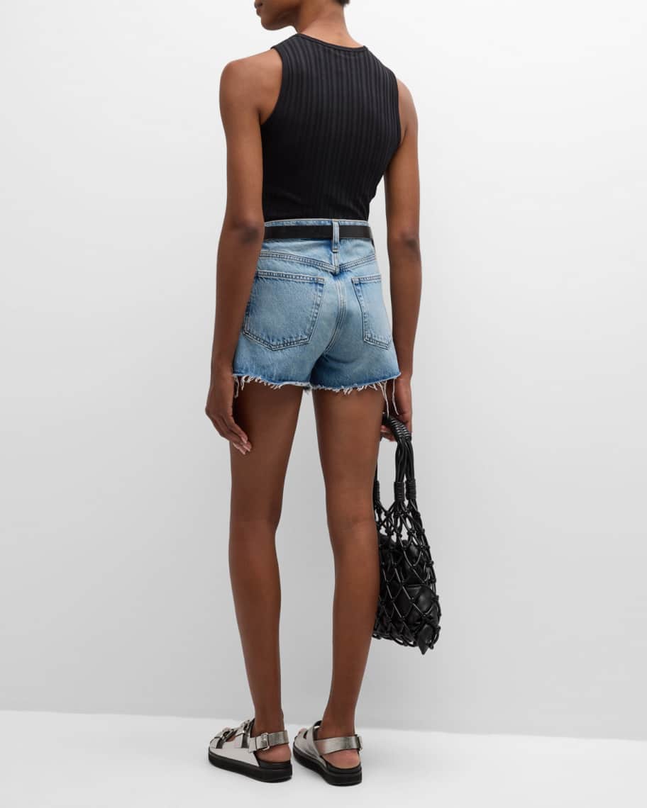 Image 3 of 6: Le Brigette Denim Shorts