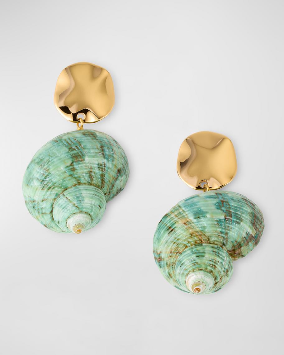 NEST Jewelry Green Seashell Drop Earrings | Neiman Marcus