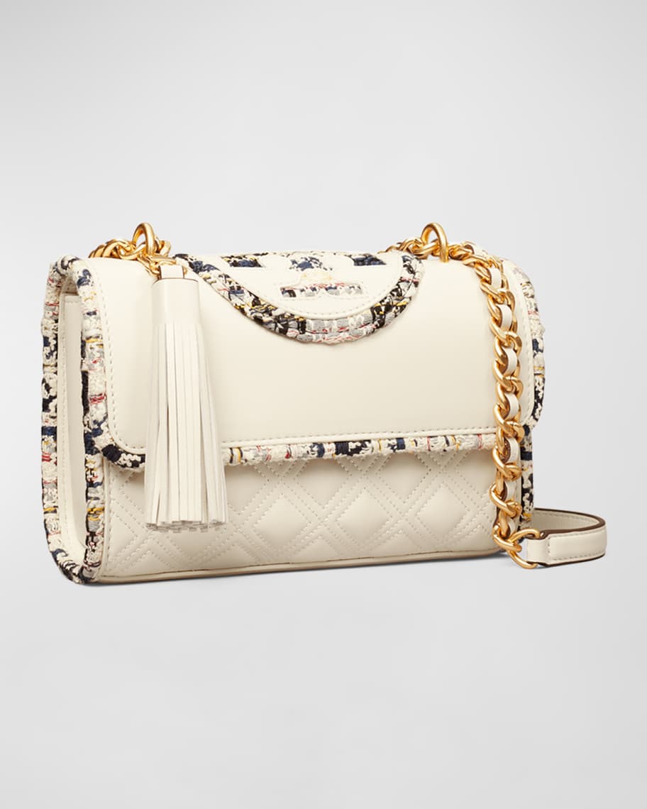 Image 2 of 6: Fleming Small Tweed Convertible Shoulder Bag