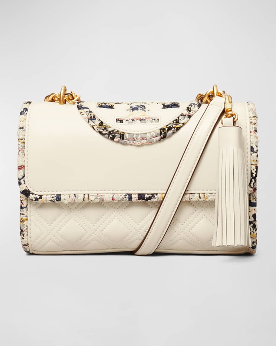 Image 1 of 6: Fleming Small Tweed Convertible Shoulder Bag