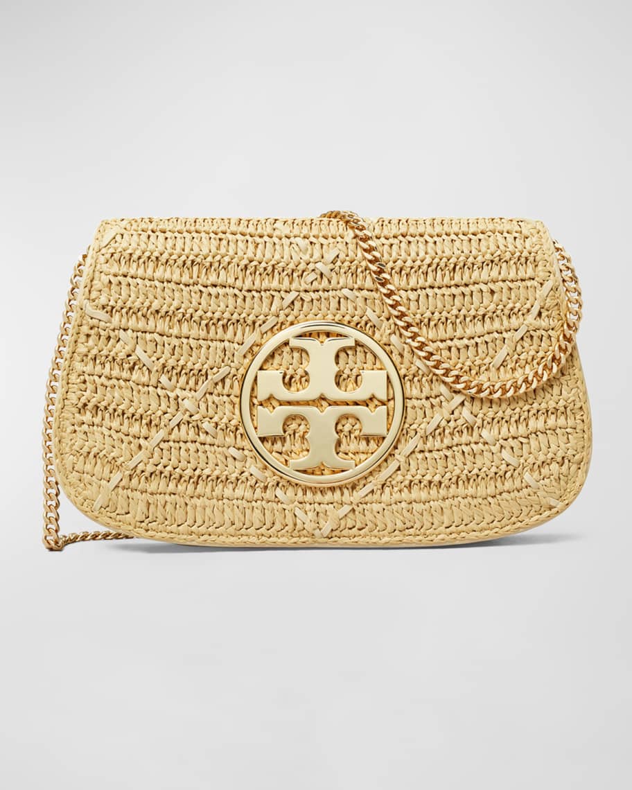 Tory burch online straw clutch