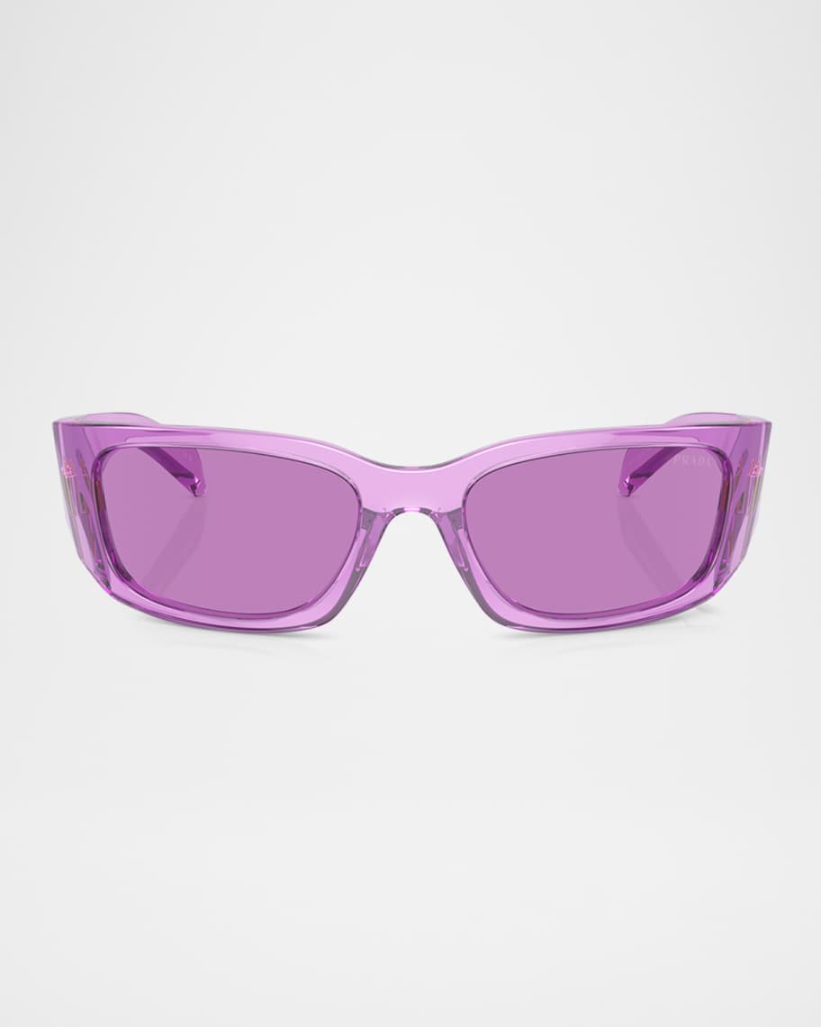 Prada Logo Propionate & Plastic Wrap Sunglasses