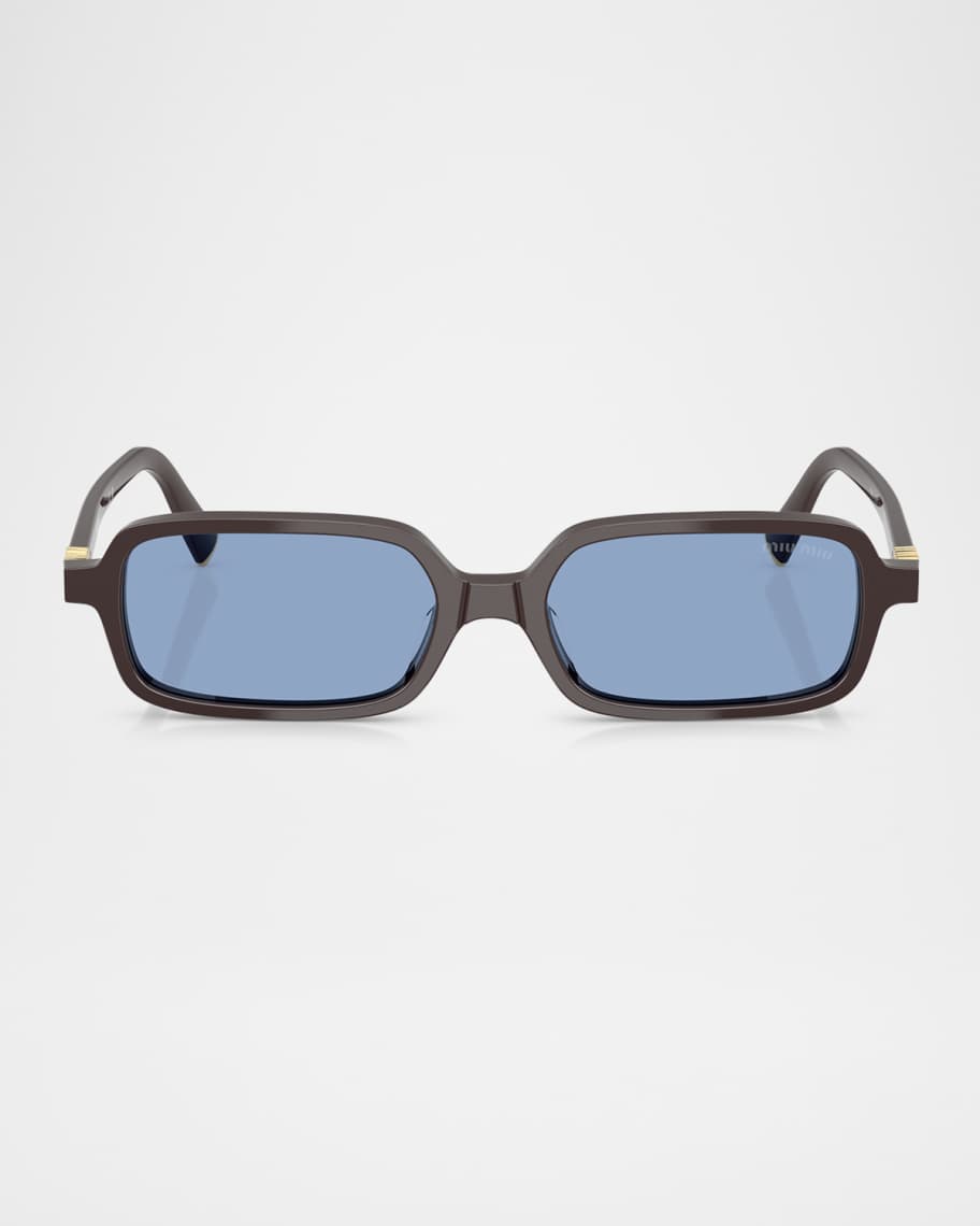 Logo Acetate Rectangle Sunglasses 